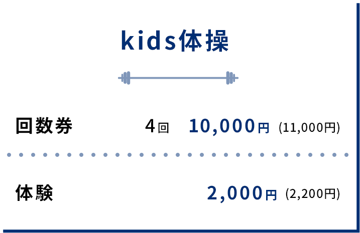 kids体操 料金表