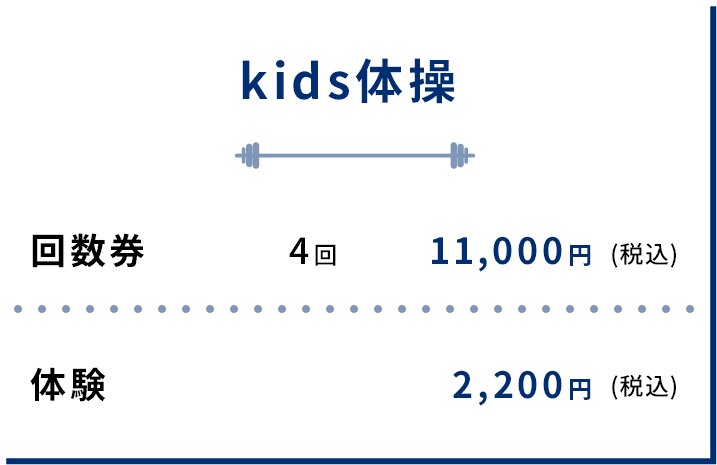 kids体操 料金表